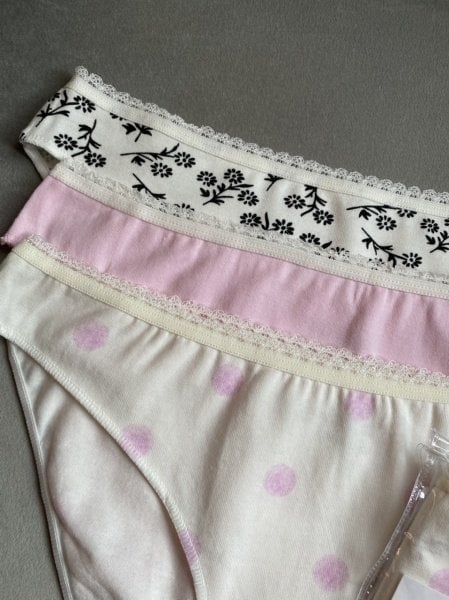3'LÜ Paket Cotton Slip