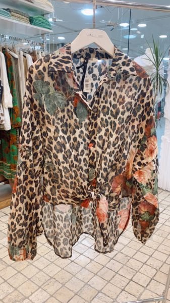 Leopar Desen Gömlek