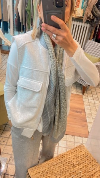 Fermuarlı Sweat Yelek