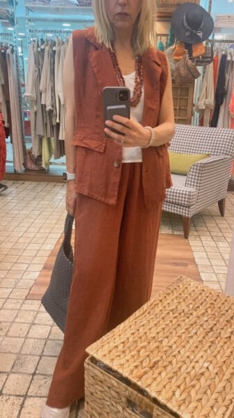 Keten Yelek/Pantolon Takım