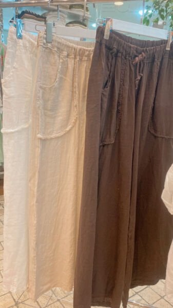 Bol Paça Keten Pantolon